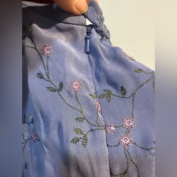 Rena Rowan Essentials Lavender Floral Silk Pants - Picture 4 of 7